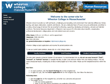 Tablet Screenshot of jobs.wheatoncollege.edu